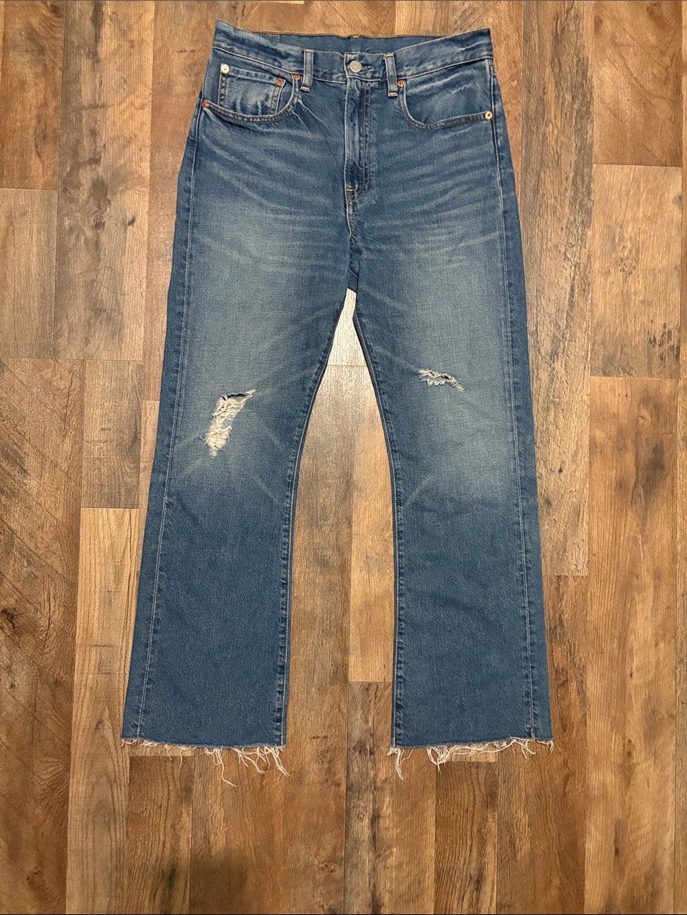 Denimist Jaclyn slim kick size 27 Distressed Straight-Leg  Kick Jeans